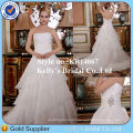 New fashion simple casual short sleeve bridal wedding dress